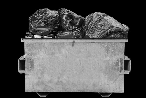 Professional waste clearance team at work